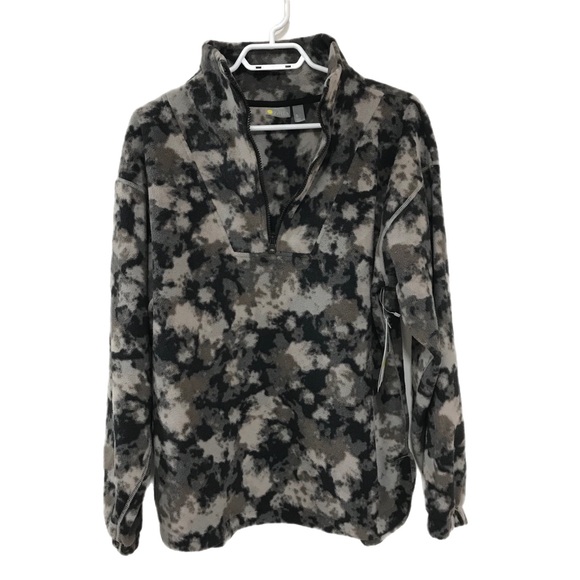 Zella Jackets & Blazers - Zella Gray Camo Fleece Jacket